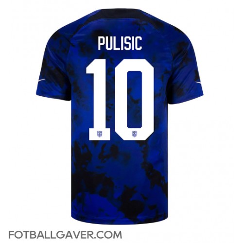 forente stater Christian Pulisic #10 Fotballklær Bortedrakt VM 2022 Kortermet